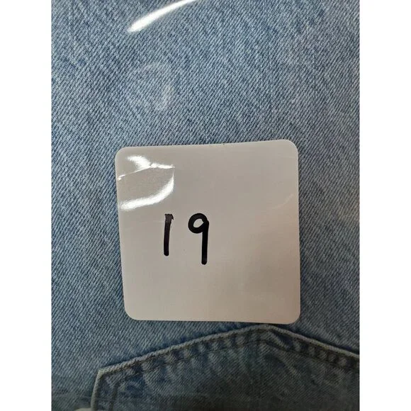 Abercrombie & Fitch High Rise Denim Skirt w/ Slit Size 32/14 Distressed Western - Picture 16 of 16